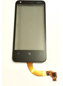 Resim Nokia Lumia 620 Dokunmatik Ön Cam Çıtalı Siyah 