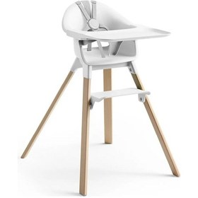Resim Stokke Clikk Highchair White Ergok Mama Sandalyesi, Kolay Kurulum Ve Hafif Tasarım 
