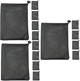 Resim INOOMP 15adet Polyester Çanta Taşınabilir Golf Topu Depolama Çantası Hafif Ve Dayanıklı Mesh Tasarım Büyük Kapasiteli Spor Ekipmanları Için Uygun 