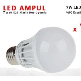Resim pazariz 7w Enerji Tasarruflu Led Ampul ( 10 Adet ) 