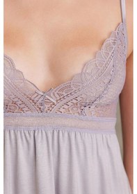 Resim Pierre Cardin 2820 Kadın Royal Dantelli Penye 3'lü Sabahlıklı Pijama Takım 