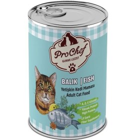 Resim Prochef Balık Etli Kıyılmış Konserve Yetişkin Kedi Maması 12 x 415 G 