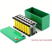 Resim 12V 7Ah 18650 Hücreler için Pil Kılıfı Tutucu - 3x7 BMS Nikel Şerit Koruma, Güvenli Mandalara Sahip Dayanıklı Plastik Saklama Kutusu, Güç Aletleri ve Elektronikler için DIY Pil Paketi Organizatör (Güçsüz) 