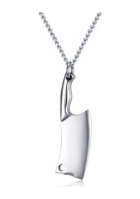 Resim Paslanmaz Çelik Mutfak Bıçağı Kolye Şef Satır Kolye Kadınlar Ve E Çok Renkli 