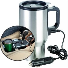 Resim Araç Içi Su Isıtıcı Termos Kupa Bardak 