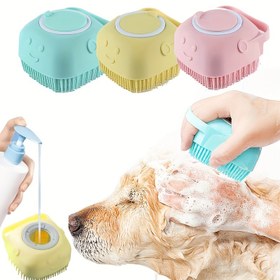 Resim Pet Şampuan Fırçası - Silikon Masaj Kauçuk Banyo Tarak, Köpek ve Kedi Bakımı için Şampuan Depolama, Kolay Şampuan Uygulaması ve Masaj için İdeal, Pet Bakımı Temel Gereksinimleri|Eğlenceli Tasarım|Silikon Yapı, Pet Bakımı Fırçası 