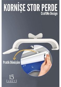 Resim Kornişe Stor Perde Montaj Aparatı 15 Adet 