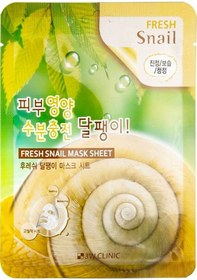 Resim 3w Clınıc Salyangoz Özü İçeren Nemlendirici ve Onarıcı Kağıt Maske 3W Clinic Fresh Snail Mask Sheet 