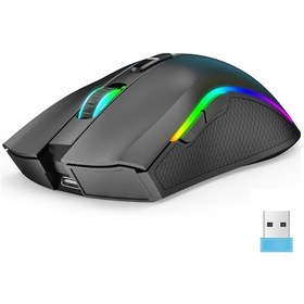 Resim Hallow Hxsj T69 2.4 G Kablosuz Mekanik Rgb Oyuncu Mouse 