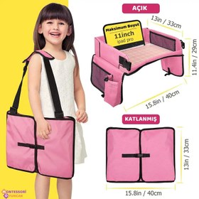 Resim Katlanabilir Taşınabilir Oyun Masası Çocuk Aktiviteleri Öğrenme Montessori - Mavi 