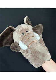 Resim Fil El Kuklası Hareketli Ağızlı El Kuklaları Gri 