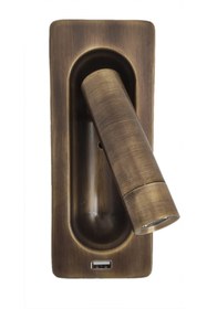 Resim yigitled yartak başı okuma lambası 3w 220v günışığı usb li eskitme 