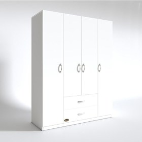 Resim Kenzlife gardırop 4 kapılı 2 çekmeceli deligül 180*160*52 byz XLA 