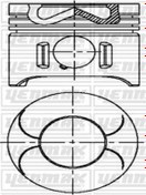 Resim YENMAK 31-04718-000 Piston Segman Std. (OM611. OM612. OM613. EURO 3. 88MM) W203 A6110301217 (WC377465) 