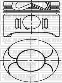 Resim YENMAK 31-04718-000 Piston Segman Std. (OM611. OM612. OM613. EURO 3. 88MM) W203 A6110301217 (WC377465) 