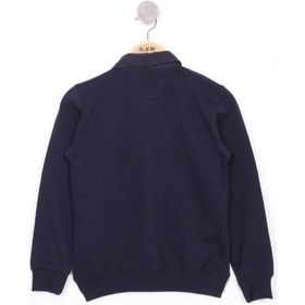 Resim Toontoy Kids Toontoy Erkek Çocuk Gömlek Yaka Okul Sweatshirt Lacivert 