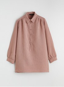 Resim LC Waikiki Pembe Modal Karışımlı Oversize Kadın Gömlek Tunik 