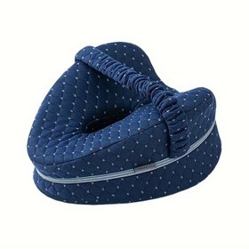 Resim Yüksek Yoğunluklu Ergonomik Yan Uyku Bacak Yastığı - Omurga Düzeni Destek için Ayarlanabilir Kayış, Elde Yıkanabilir & Taşınabilir Tasarım, Lacivert Mavi - Yan Yatanlar İçin İdeal Hediye, Yan Uyuyan Yastık, Rahat Uyku Yardımı 