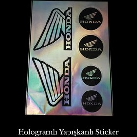 Resim Honda Hologramlı Motosiklet Sticker Seti 