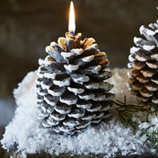 Resim 1 adet Silikon Çam Çiçeği Mum Kalıbı, Düzensiz Şekil Süs Kalıbı, DIY Tatil Dekorasyonları ve El Sanatları için Uygun 