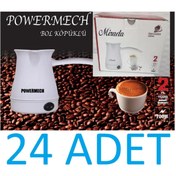 Resim Mirada Powermech Mirada (24 ADET ) Bol Köpüklü Elektirikli Cezve Türk Kahve Makinesi BEYAZ 