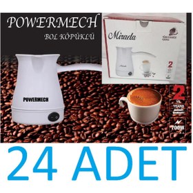 Resim Mirada Powermech Mirada (24 ADET ) Bol Köpüklü Elektirikli Cezve Türk Kahve Makinesi BEYAZ 