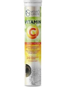 Resim Natures Supreme Vitamin C Zinc 20 Efervesan Tablet Portakal 