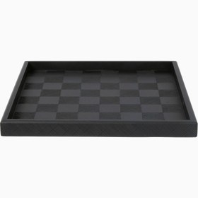 Resim Kioko Akçaağaç Dekoratif Servis Tepsisi ve Satranç Tahtası - Siyah 