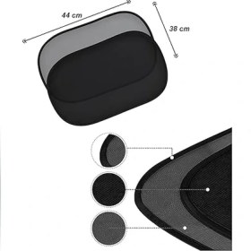 Resim Araç Arka Yan Cam Güneşlik Vantuzlu Oto Perde Seti Araç Perdesi (2 Adet) 