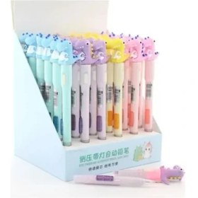 Resim Dodes 07 Uçlu Ledli Dinazor Tasarımlı Kurşun Kalem 