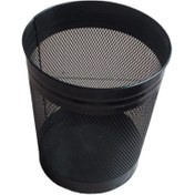 Resim Genel Markalar Şık Siyah Metal Çöp Kovası 13 Litre, Ofis ve Ev Kullanımı İçin Uygun 