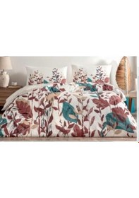 Resim Taç Daisy Ranforce Nevresim Takımı Ekru Çift Kişilik Ekru 