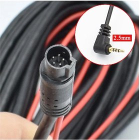 Resim Keepro 5 Metre 5 Pin 2.5 mm Geri Görüş Kamera Kablosu 2.5 mm 5 Pin Araç Kamera Kablosu 