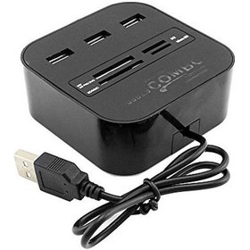 Resim USB 2.0 Hub 3 Port USB Çoklayıcı Çoklu Kart Okuyucu 40 In 1 