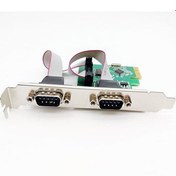 Resim PCI E 2 port seri com port db9 kart pcı e com kart keepro