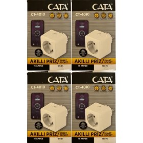 Resim Cata CT-4010 Wifi Üzerinden Kontrol Edilebilen Akıllı Priz (4 Adet) 