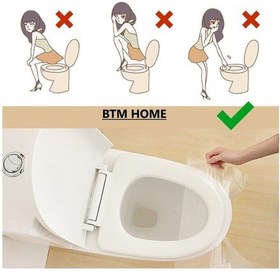 Resim Tek Kullanımlık Pratik Klozet Kapak Örtüsü 50'li 