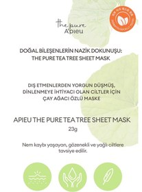 Resim Yağlanma Ve Akneye Eğilimli Ciltlere Nem Veren Yaprak Maske A'pıeu The Pure Tea Tree Sheet Mask 