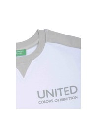 Resim United Colors Of Benetton Benetton Erkek Çocuk Sweatshirt Bnt-b21606 Beyaz 