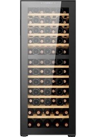 Resim Berfmann BFW80-BG2 80 Şişe Kapasiteli Çift Bölmeli Solo Şarap Saklama Dolabı Siyah 