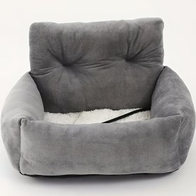 Resim Küçük ve Orta Boy Köpekler İçin Yumuşak Polyester Araba Koltuğu Yastığı - Ayarlanabilir Kayışlarla, Taşınabilir ve Yıkanabilir, Güvenli ve Rahat Araç Sürüşleri İçin Ergonomik Tasarım, Köpekler İçin Araba Koltuğu, Güvenli Uygun Kayışlar 