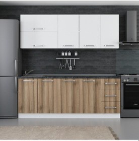 Resim Minar 210 Cm Mutfak Dolabı Beyaz Dore 210-d2 