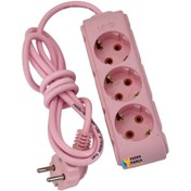 Resim Ozba Ticaret Ufo 2m Pembe Üçlü Priz Uzatma Kablosu 