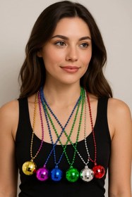 Resim Ronanna 70&#39;ler 80&#39;ler ve 90&#39;lar Temalı Disko Topu Kolye Seti 6 Adet 