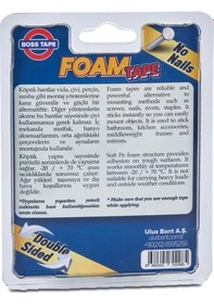Resim Boss Tape 2985 Çift Taraflı Köpük Bant 19mmx2m Çok Kuvvetli 15kg 