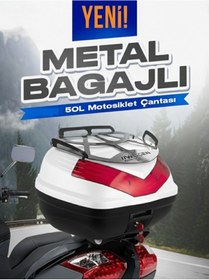 Resim Wogen Wg50 Sırt Dayamalı Premium Metal Bagajlı Çanta Beyaz Beyaz 