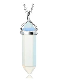 Resim Erilsa Sertifikalı Çivi Model Opal - Ay Taşı Kolye Doğal Şeffaf Renk 50 Cm Kahverengi Renk Std Beden Çok Renkli 