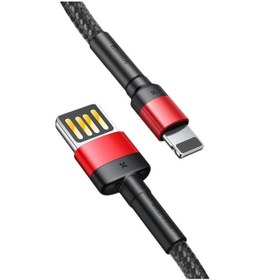 Resim Baseus Cafule Calkfl-h91 2 Metre Apple Uyumlu iPhone Lightning Usb Kablo - 1.5a Hızlı Şarj, Kırmızı-siyah 