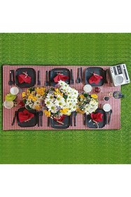 Resim MG HOME 32 Parça 6 kişilik Piknik Seti Plastik Bardak Çatal Kaşık Bıçak Yemek Kahvaltı Takımı 