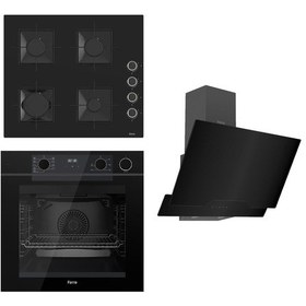 Resim Ferre Steamart-Fryart Serisi Siyah Ankastre Set SS205 - QEP64CS - D063 